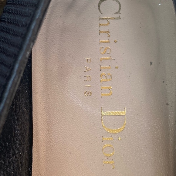 CHRISTIAN Dior technical fabric black pointed toe flats - Picture 16 of 17